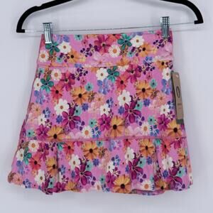 Dona Jo Floral Active Skort Pink Size S NWT